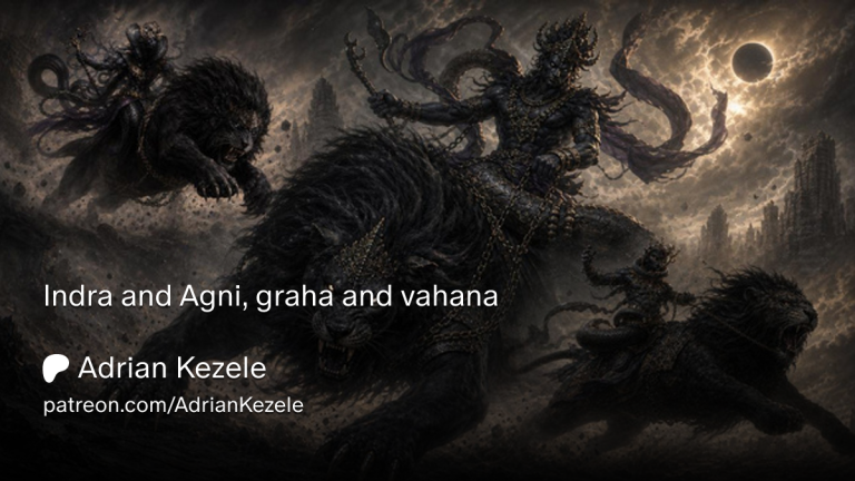 Indra and Agni, graha and vahana